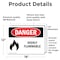 Signmission Highly Flammable Danger Sign, Vinyl Decal, 18in W x 12in L, 2PK OS-2PACK-DS-D-1218-L-2027 - alternate 6